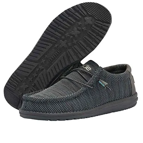 110352138 HEY DUDE WALLY SOX ASPHALT AZUR MEN'S LIGHTWEIGHT CASUAL SHOES -11 - Like New