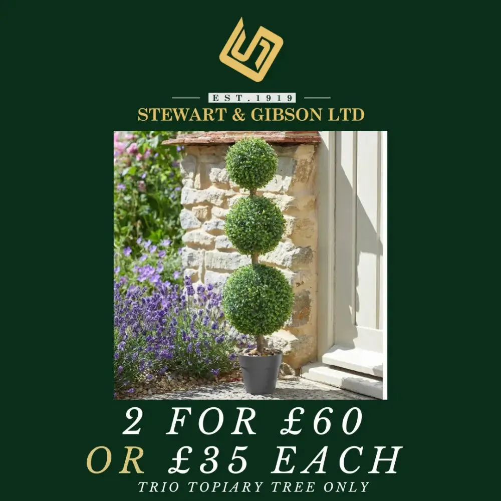 2 x Smart Garden Trio Topiary Artificial Ball Tree - 80cm (DEAL!)