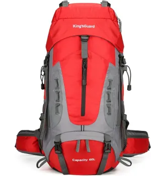 60L Hiking Backpack Lightweight Camping Backpack with Rain Cover Large Waterproof Packable Outdoor Trekking Travel Backpack for Men Women (Red)
