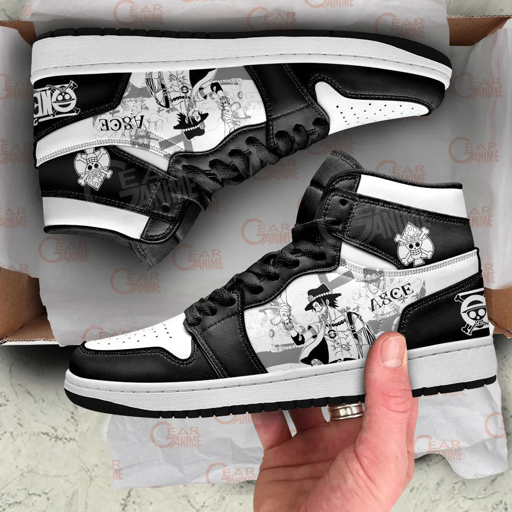 Ace Sneakers Custom OP Shoes Manga Style