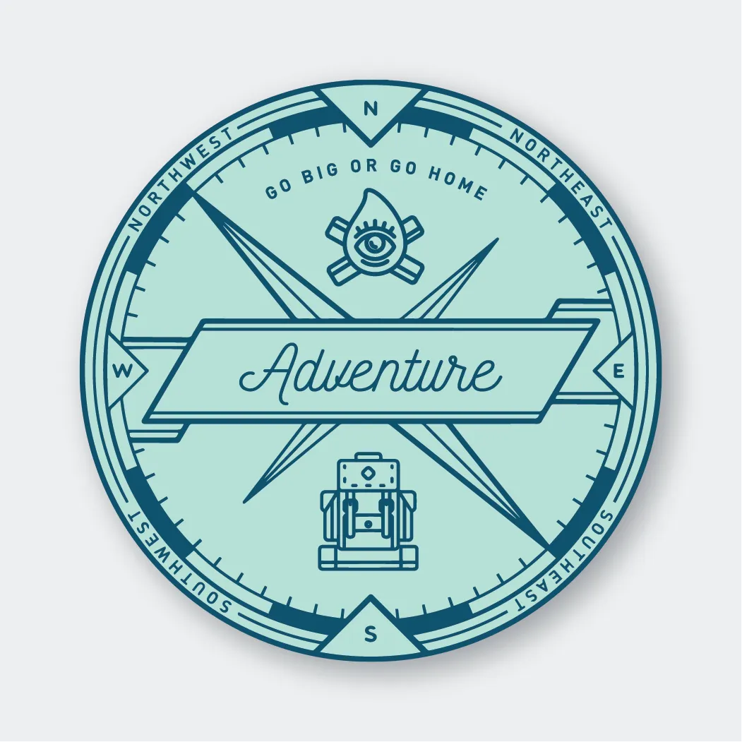 Adventure Compass Sticker