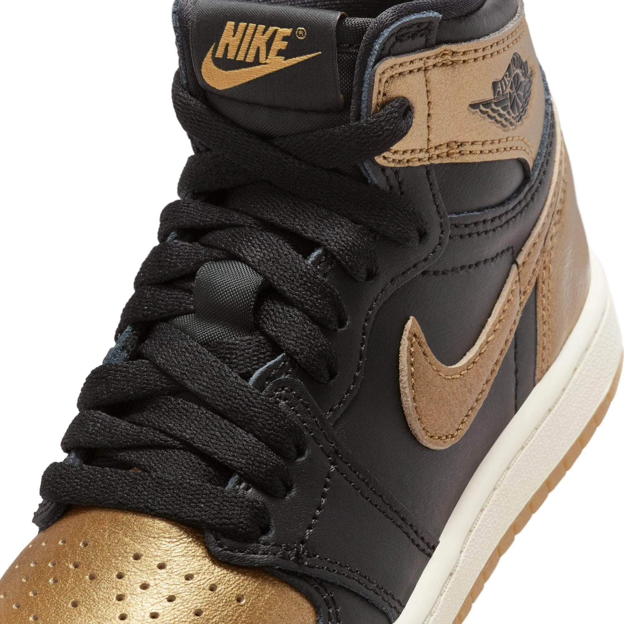 Air Jordan 1 Retro High OG "Black and Gold" - Kid's PS