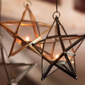 Antique Zinc Glass Stars