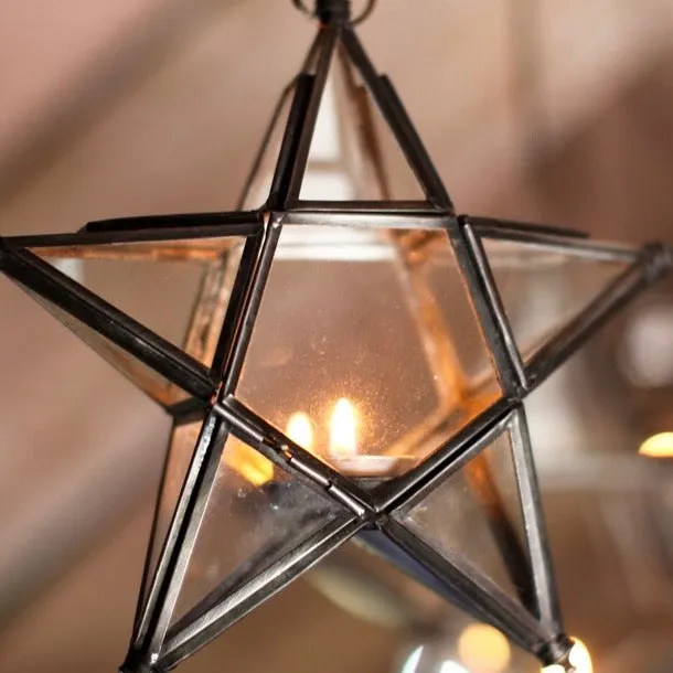Antique Zinc Glass Stars