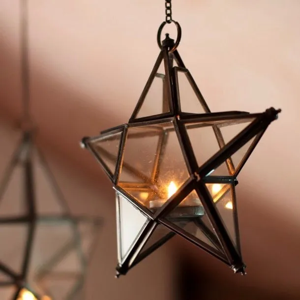 Antique Zinc Glass Stars