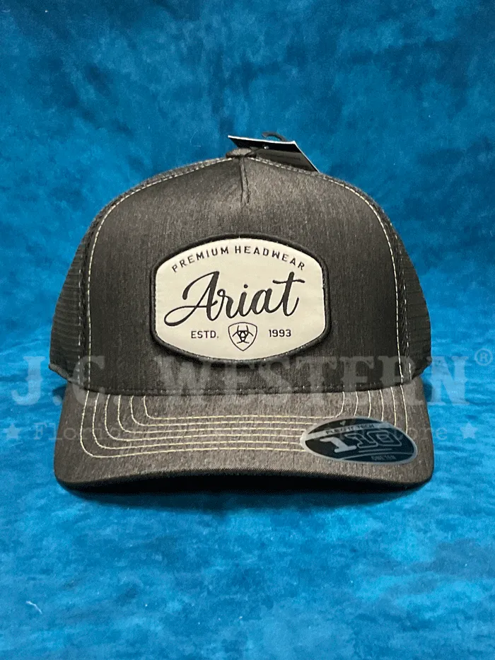 Ariat A300088901 Mens FlexFit 110 Heather Front Patch Cap Black