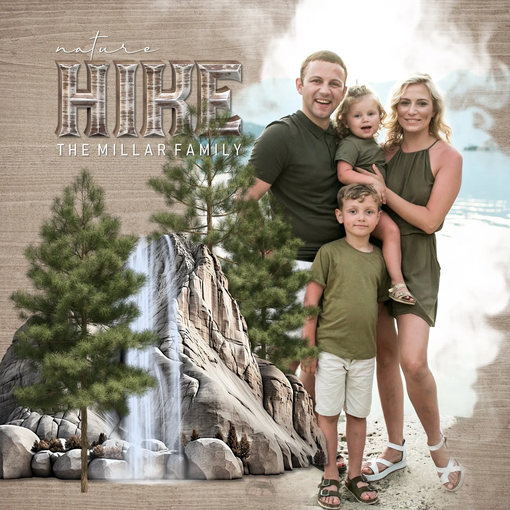 Around the Mountain Topographic Papers Digital Scrapbook Kit