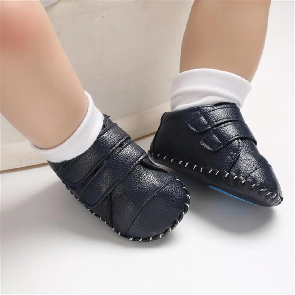 Baby Unisex Solid Color Magic Tape Flats Wholesale Infant Shoes
