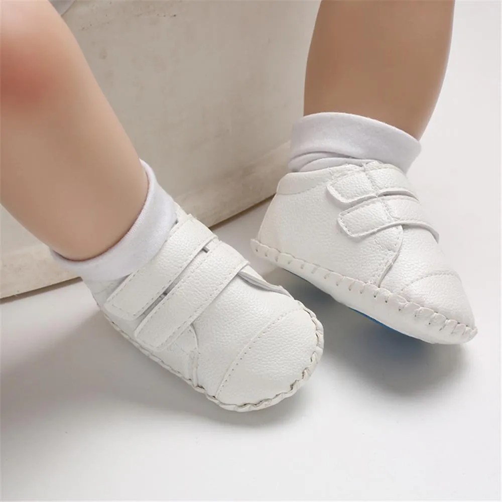 Baby Unisex Solid Color Magic Tape Flats Wholesale Infant Shoes
