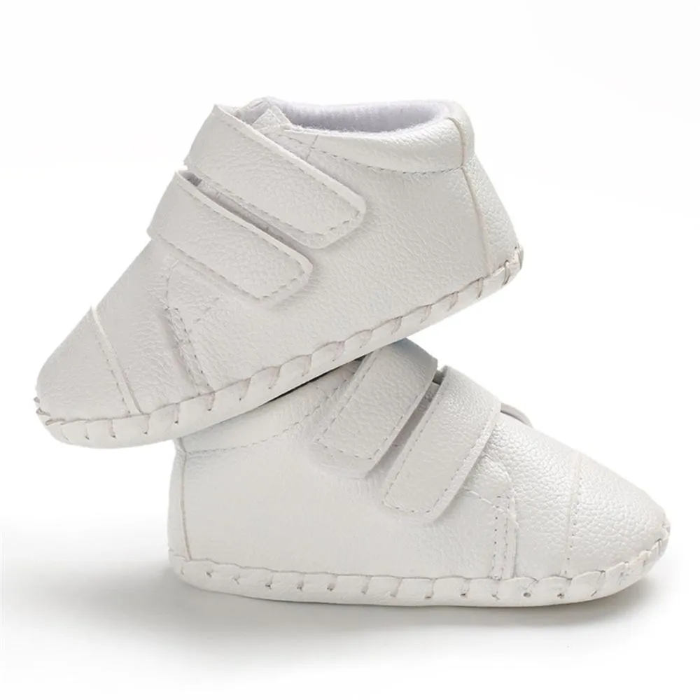 Baby Unisex Solid Color Magic Tape Flats Wholesale Infant Shoes