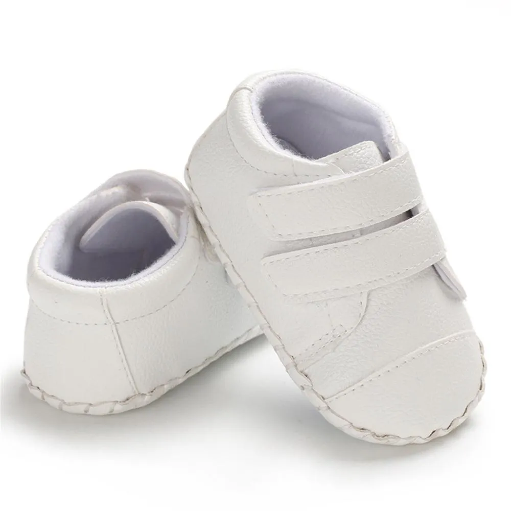 Baby Unisex Solid Color Magic Tape Flats Wholesale Infant Shoes
