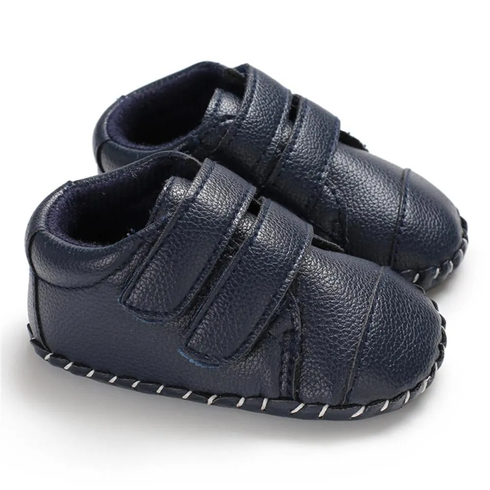 Baby Unisex Solid Color Magic Tape Flats Wholesale Infant Shoes