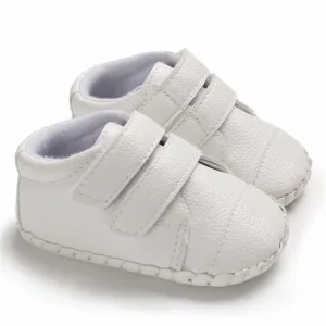 Baby Unisex Solid Color Magic Tape Flats Wholesale Infant Shoes