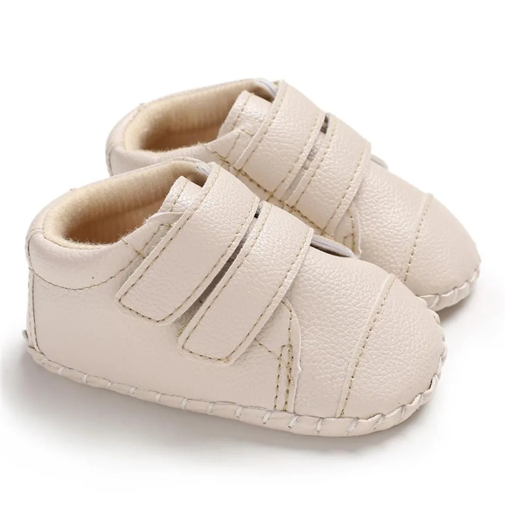 Baby Unisex Solid Color Magic Tape Flats Wholesale Infant Shoes