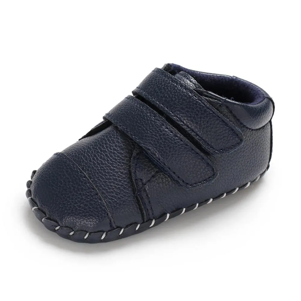 Baby Unisex Solid Color Magic Tape Flats Wholesale Infant Shoes