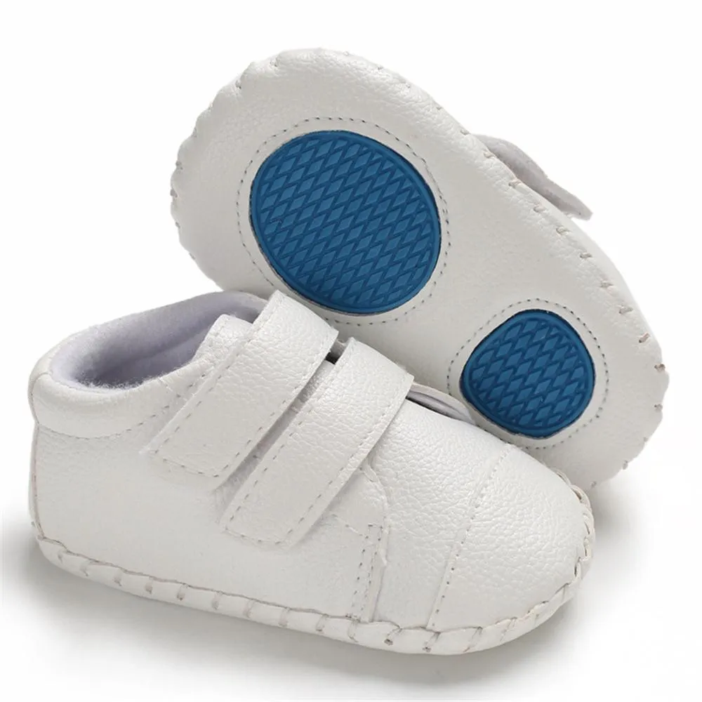 Baby Unisex Solid Color Magic Tape Flats Wholesale Infant Shoes