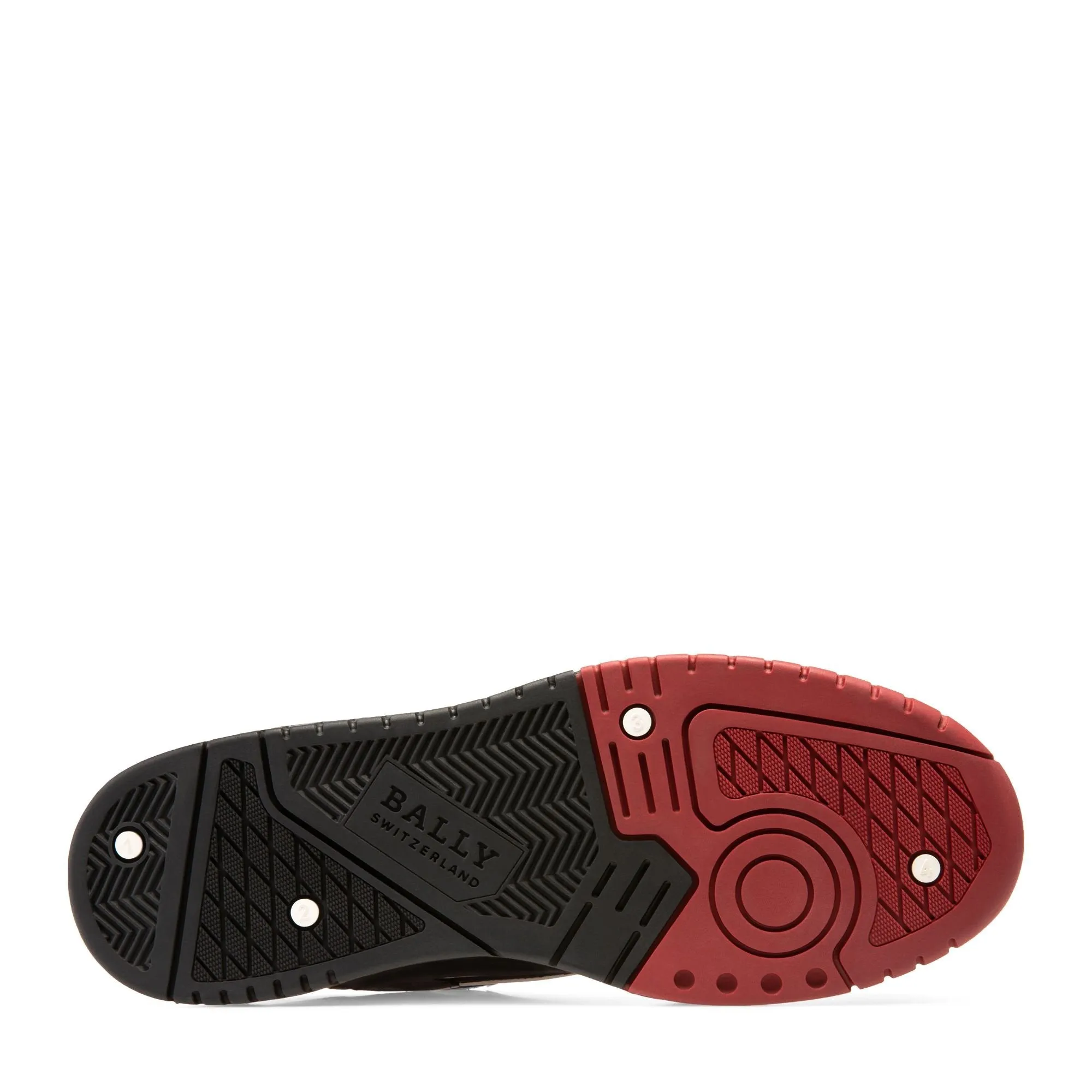 BALLY Plain Calf Leather Trainer, White/ Black