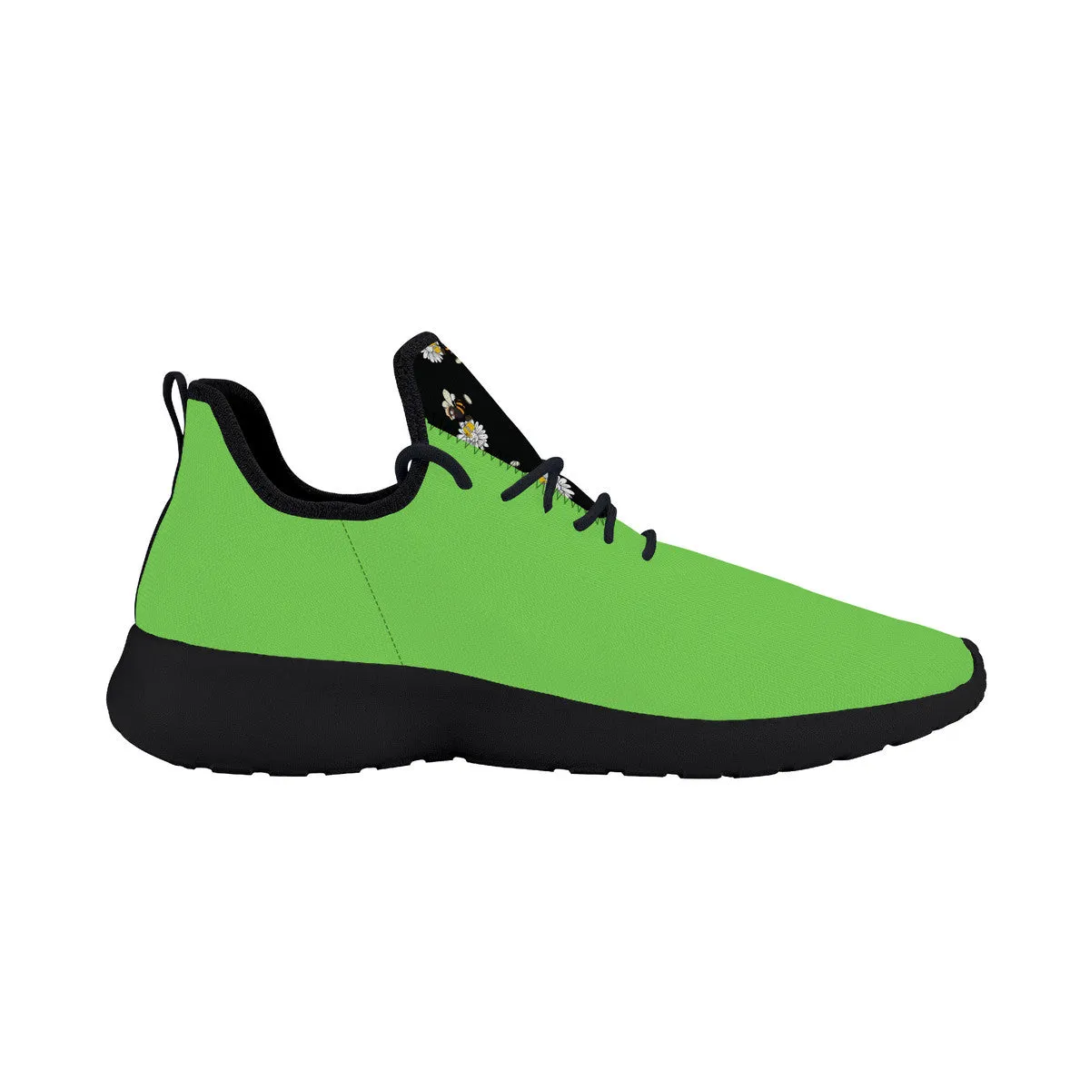 Bee who u be  Lightweight Mesh Knit Sneaker - Black