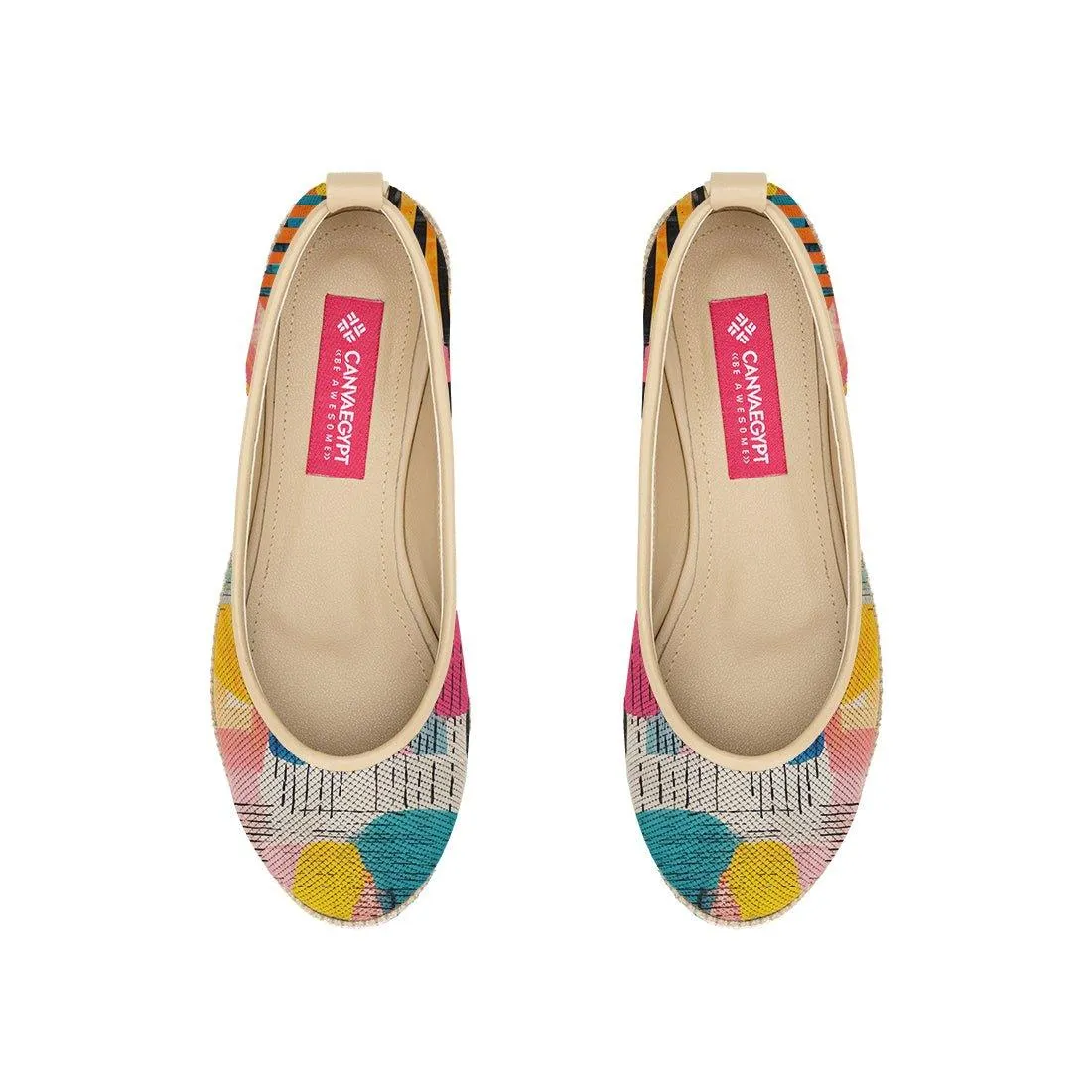Beige Voyage Round Toe Colorful