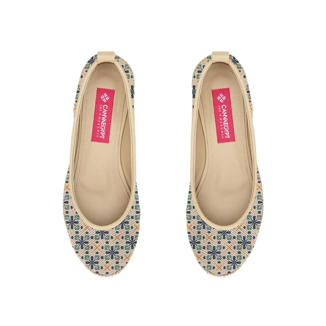 Beige Voyage Round Toe Decorated
