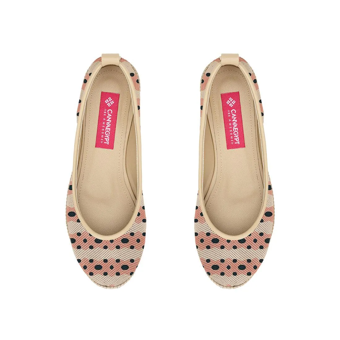 Beige Voyage Round Toe Dot