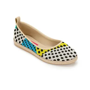 Beige Voyage Round Toe Dotted