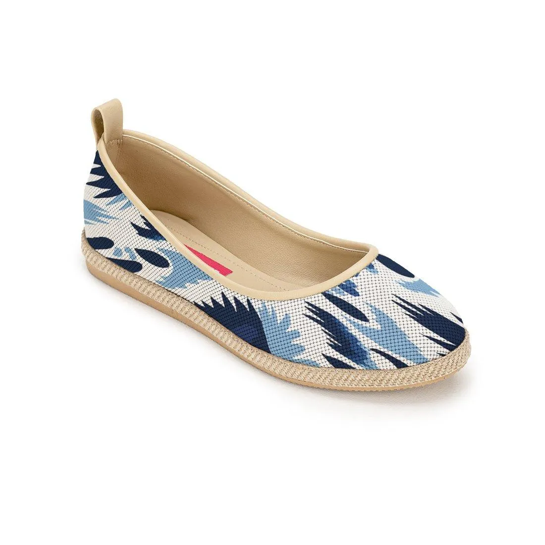 Beige Voyage Round Toe Feather