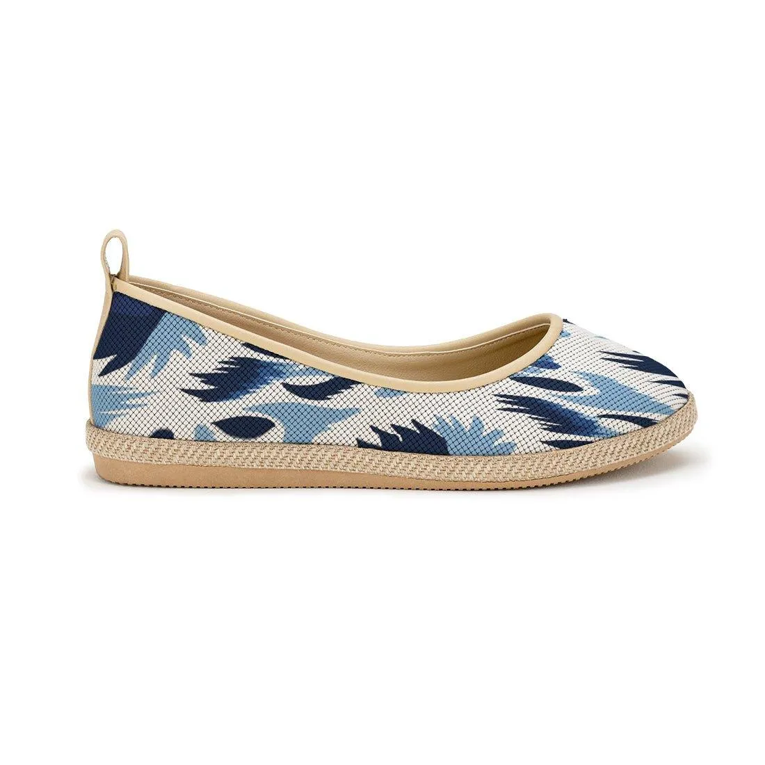 Beige Voyage Round Toe Feather