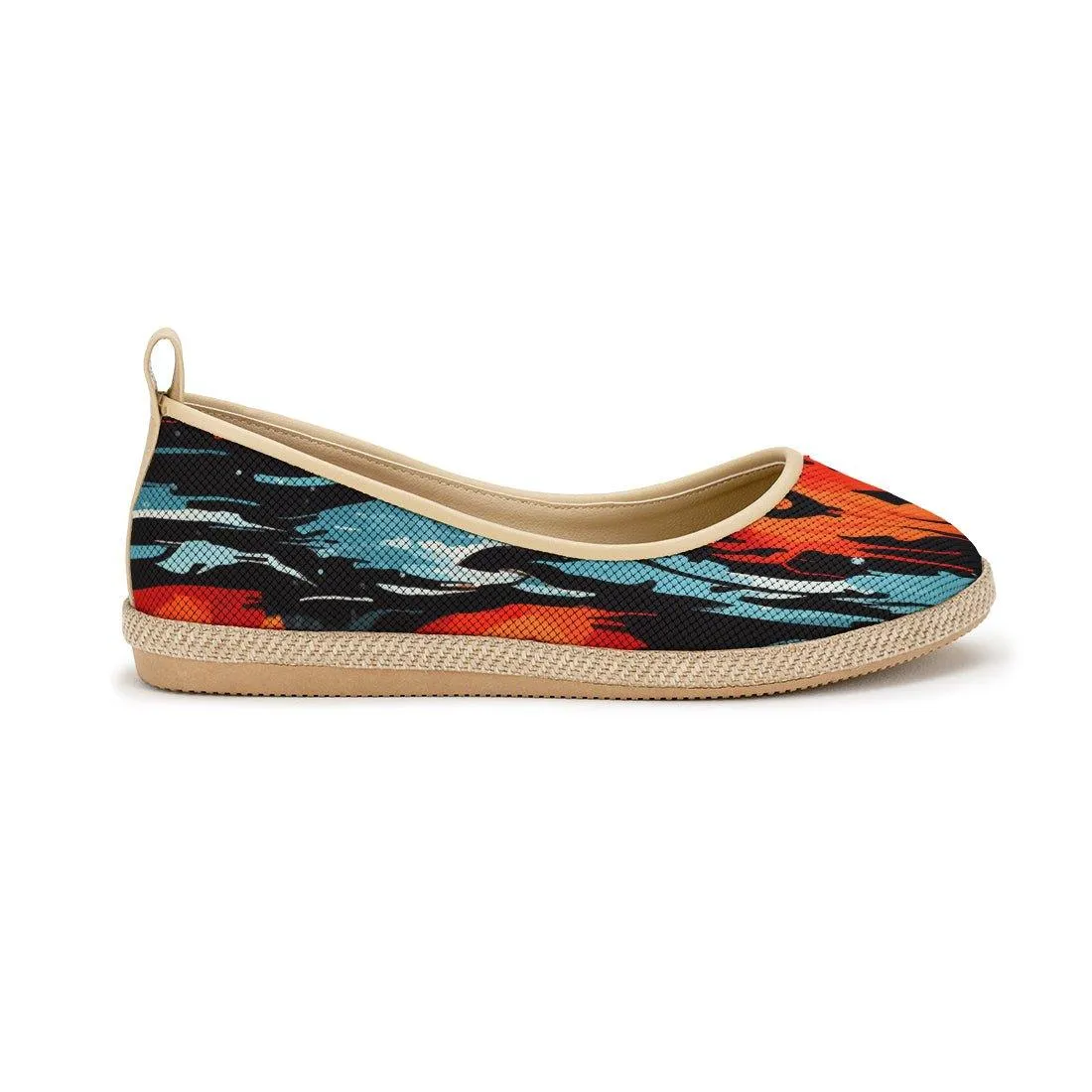 Beige Voyage Round Toe Flaring