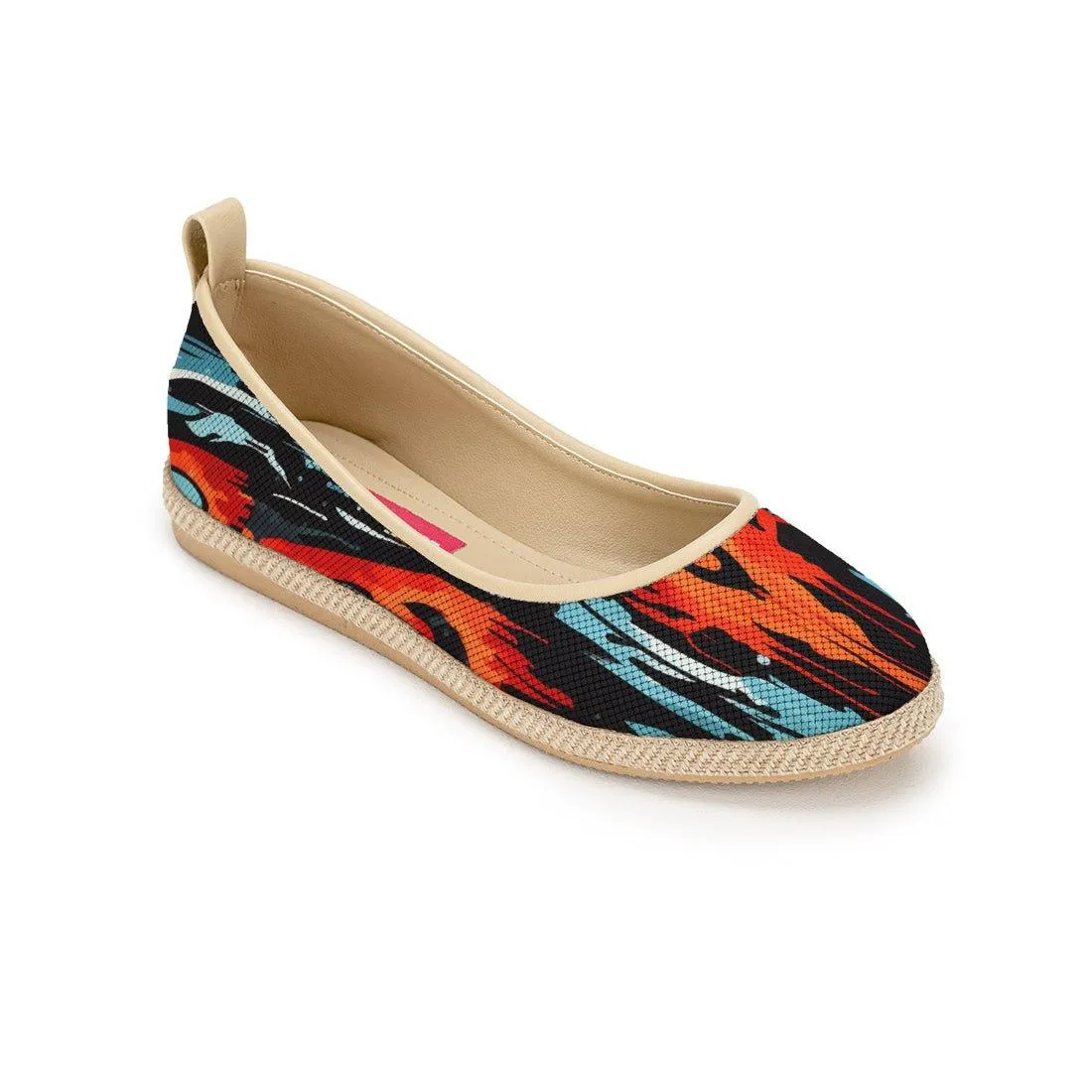 Beige Voyage Round Toe Flaring