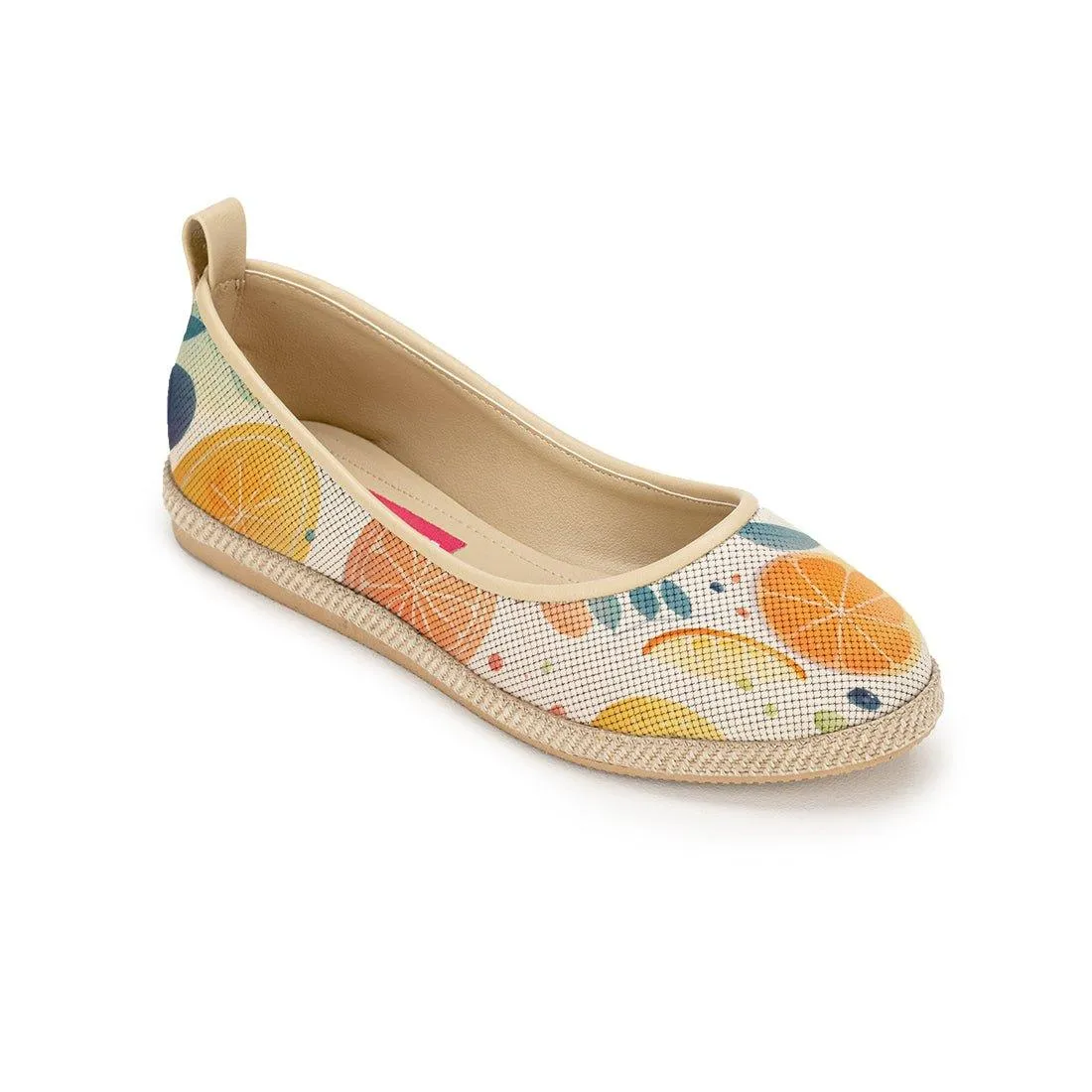 Beige Voyage Round Toe Fruits