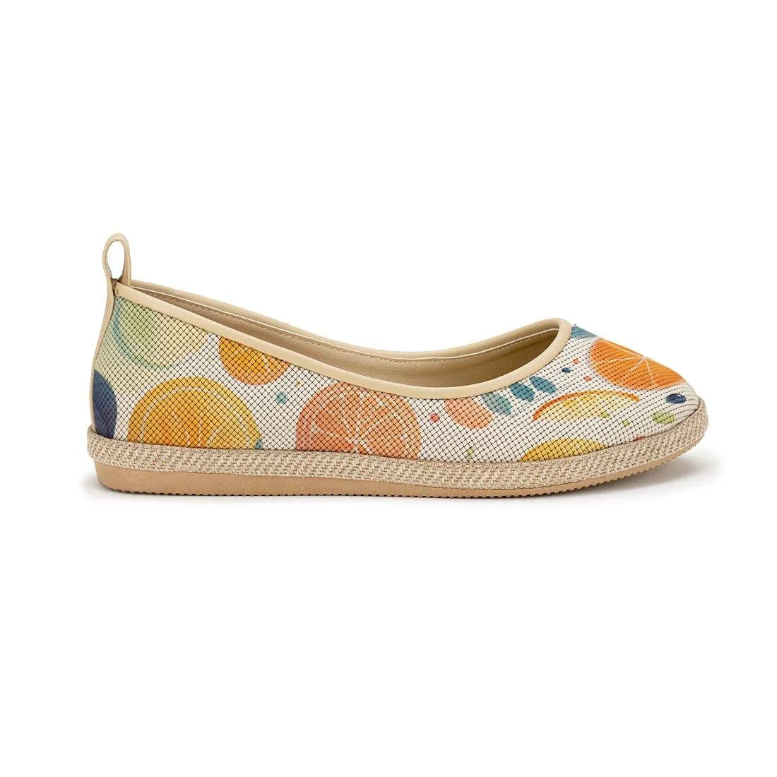 Beige Voyage Round Toe Fruits