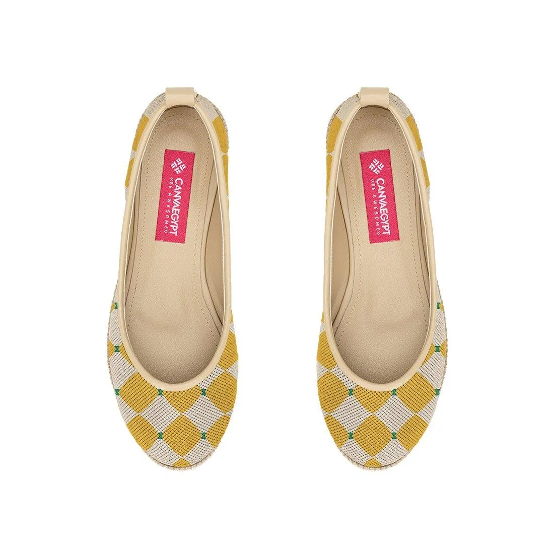 Beige Voyage Round Toe Polygons