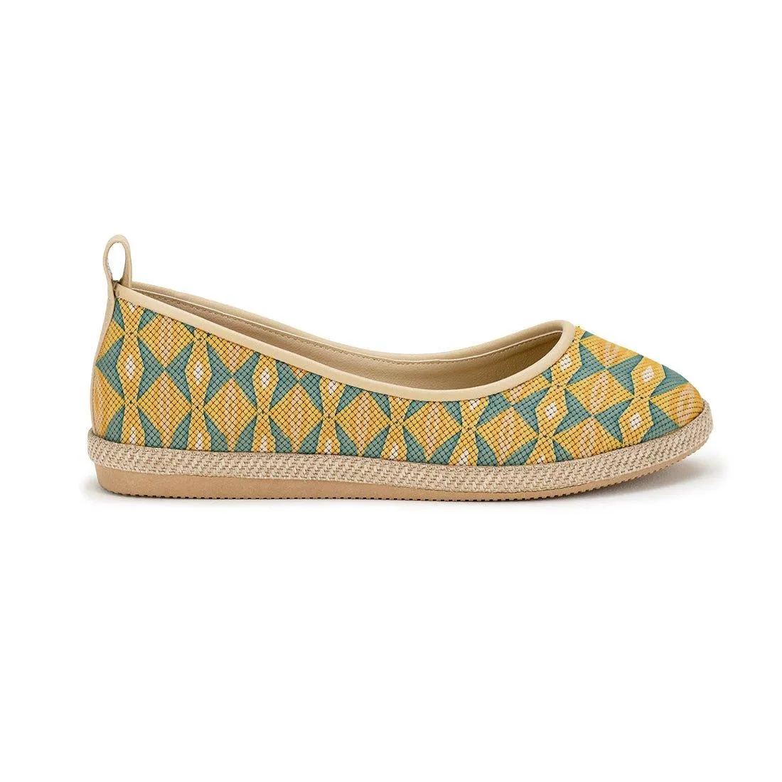 Beige Voyage Round Toe Quadrilateral