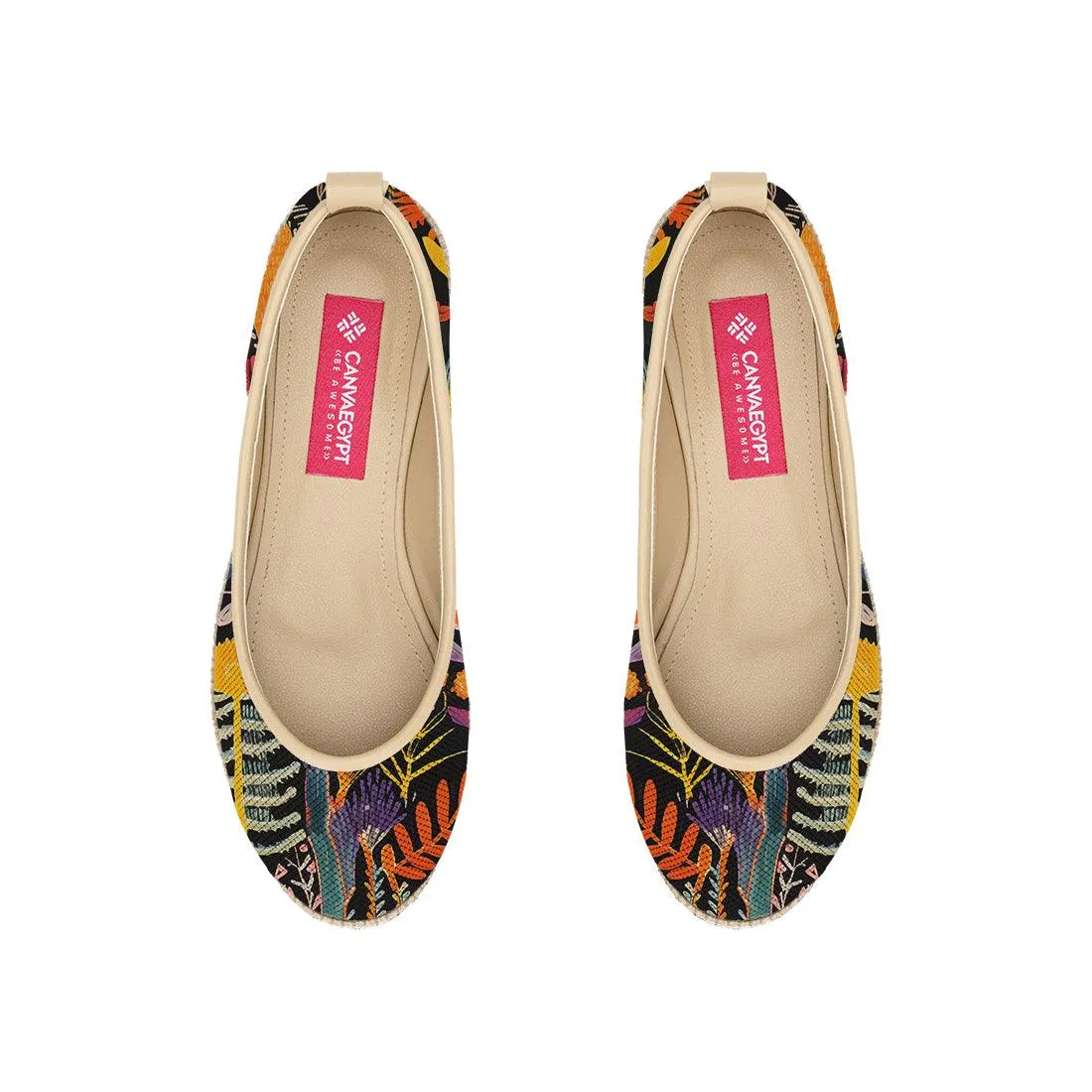 Beige Voyage Round Toe Sea Life