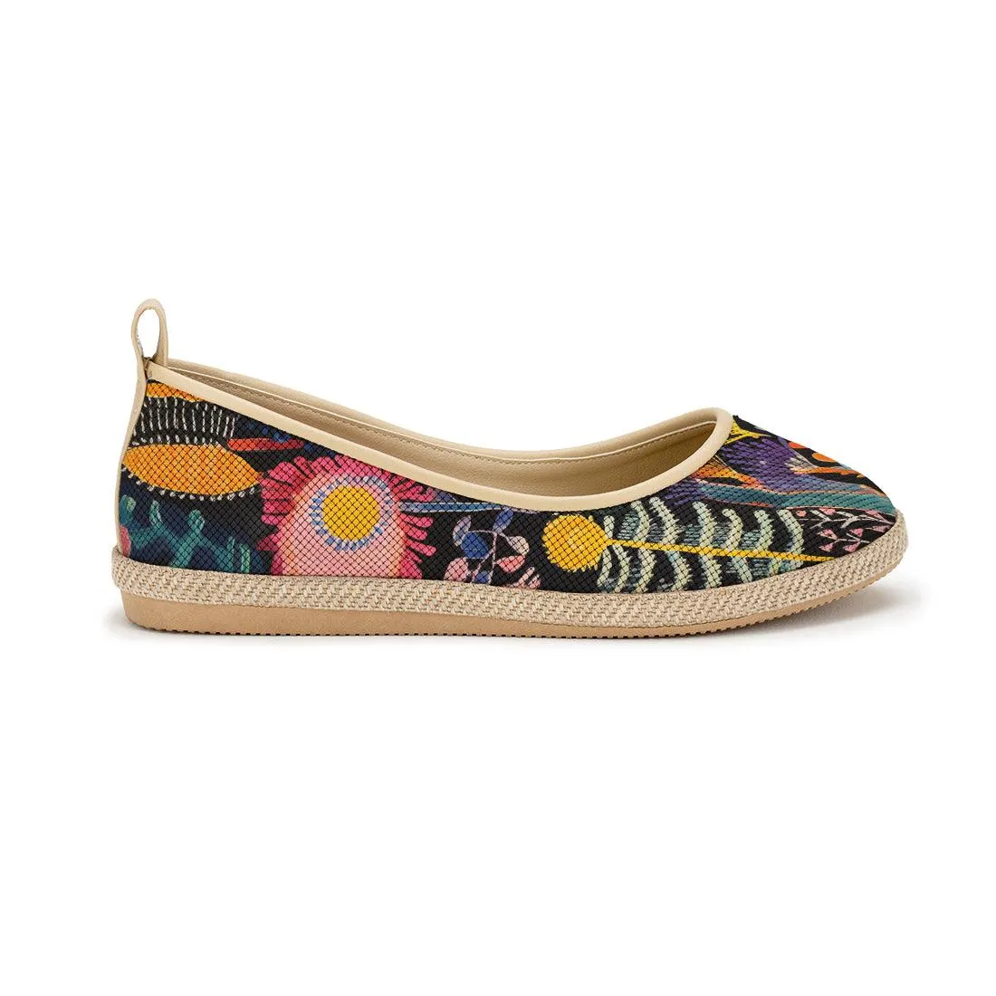Beige Voyage Round Toe Sea Life