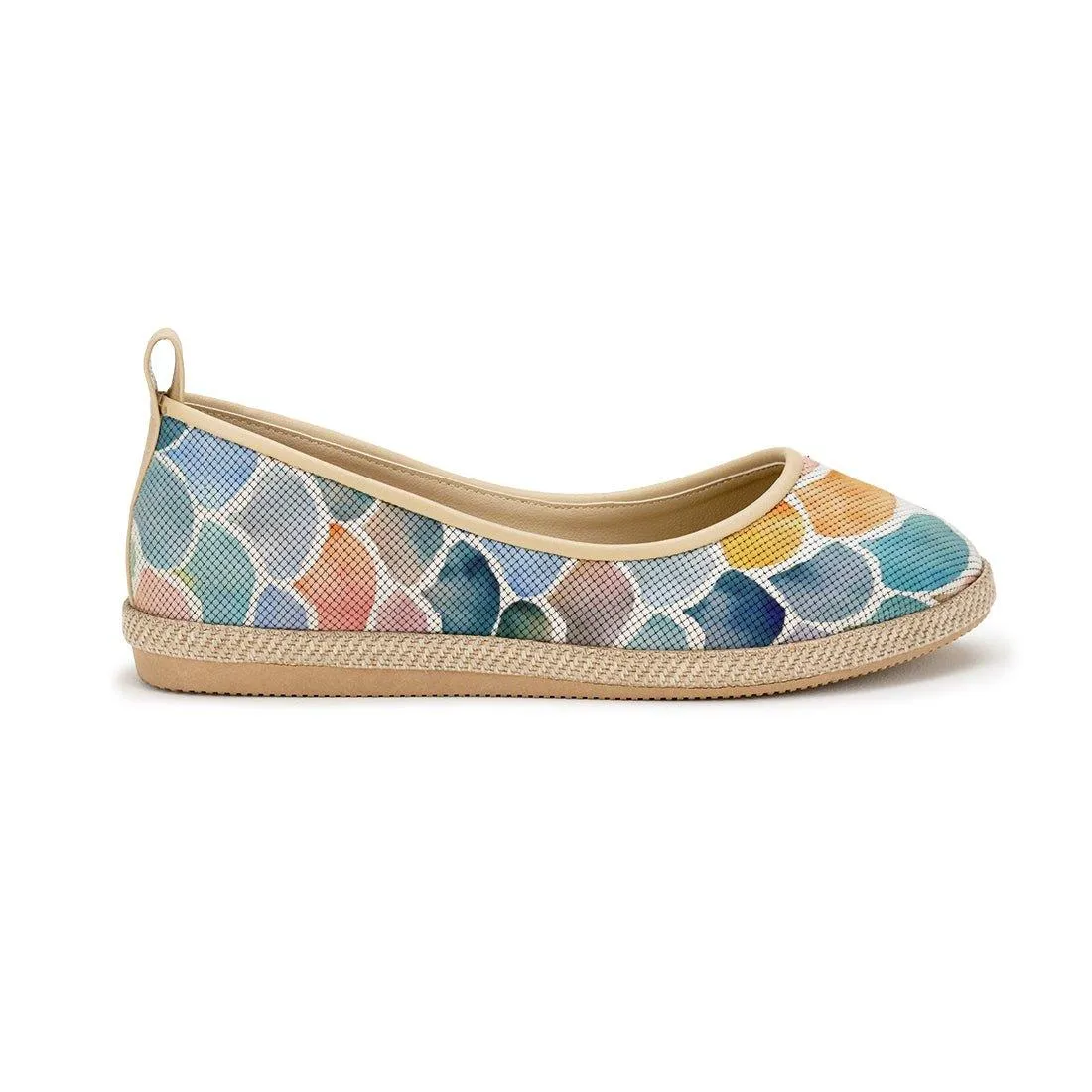 Beige Voyage Round Toe Shining