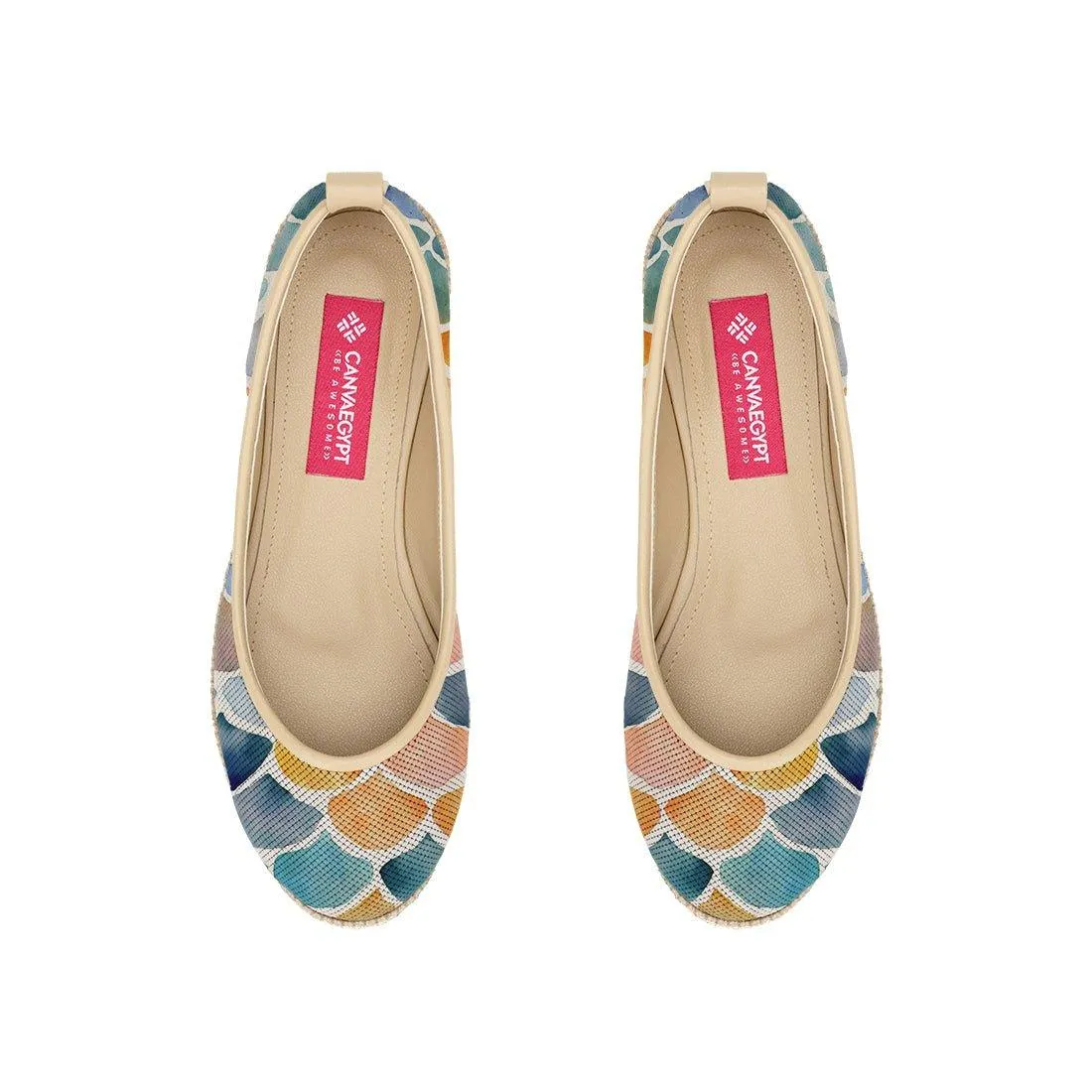 Beige Voyage Round Toe Shining