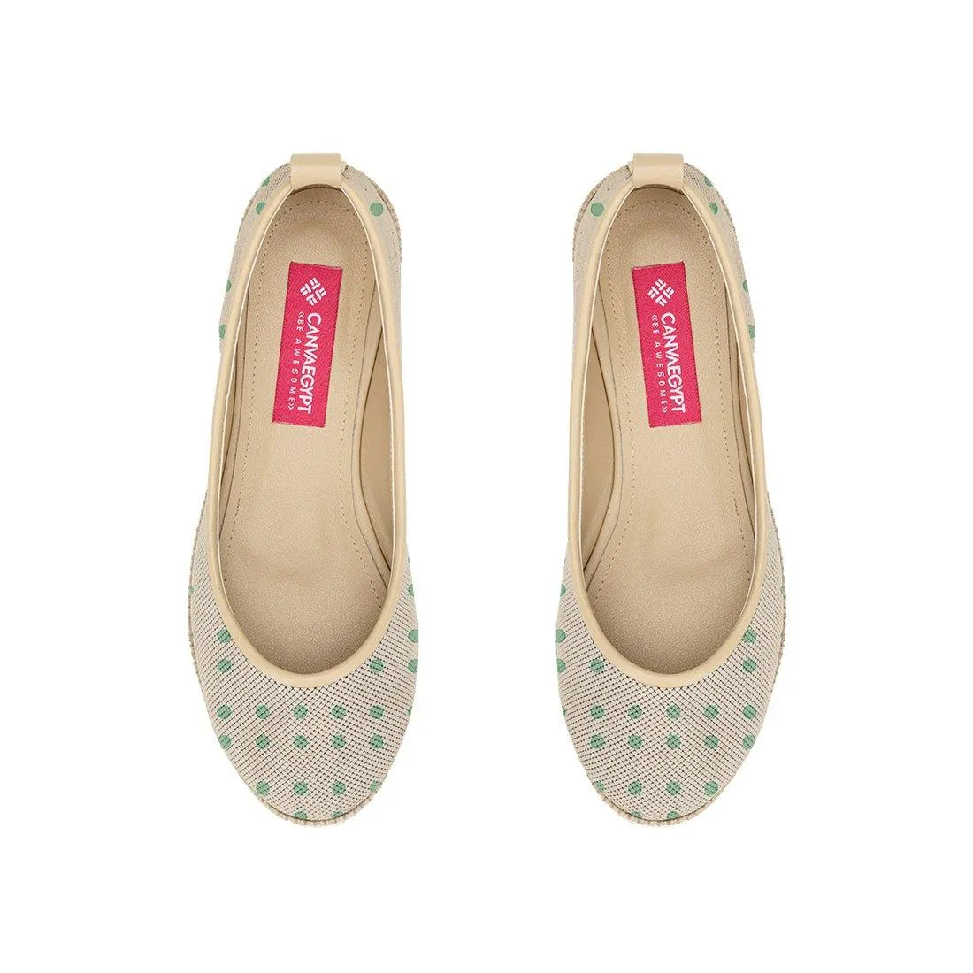 Beige Voyage Round Toe Spotted