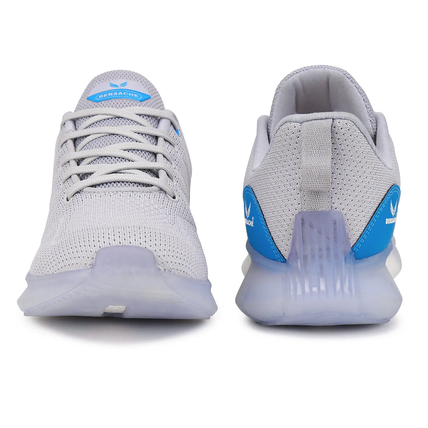 Bersache Lightweight Casual Sneaker Shoes For Men Grey-9022