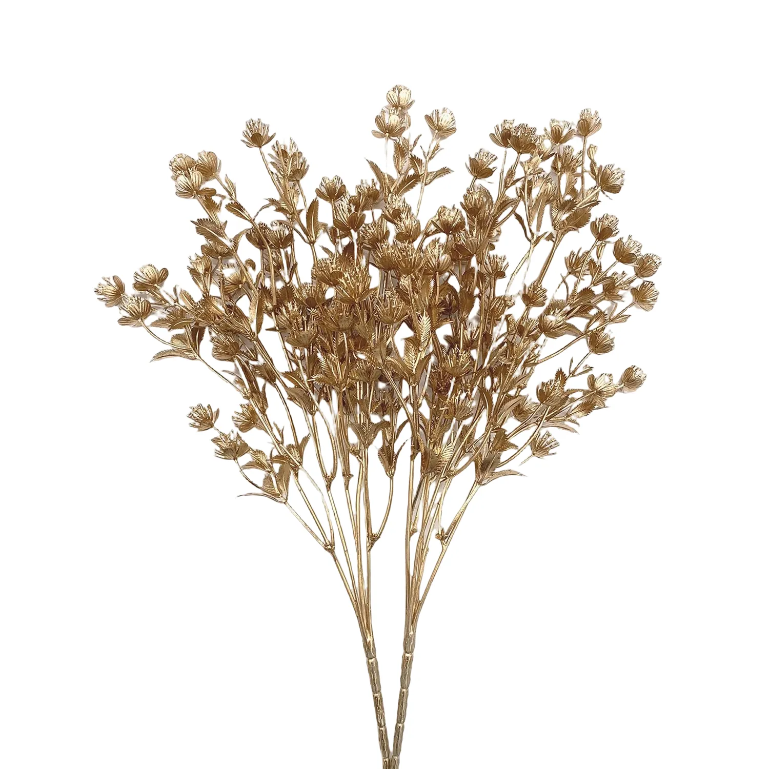 Bulk 2pcs Gold Bush Grass Faux Shrubs Plants for Indoor Outdoor Garden Wedding Table Planter Filler  Wholesale