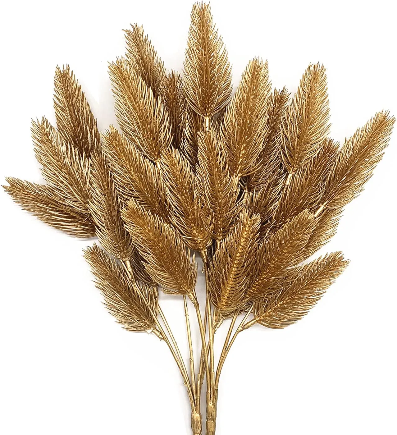 Bulk 2pcs Gold Bush Grass Faux Shrubs Plants for Indoor Outdoor Garden Wedding Table Planter Filler  Wholesale