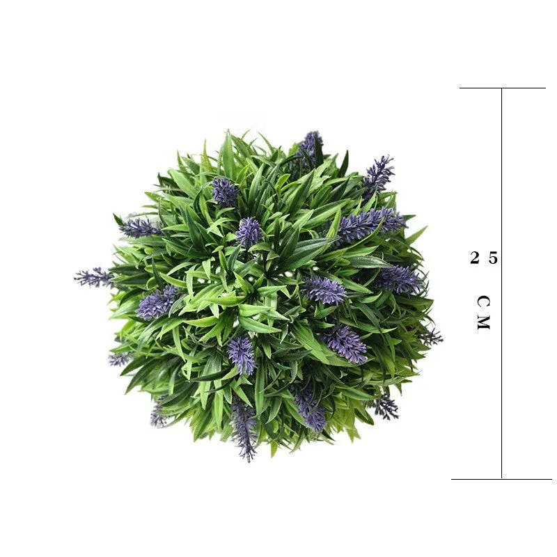 Bulk Lavender Flower Greenery Topiary Ball Plant for Indoor/Outdoor Wedding Party Wholesale