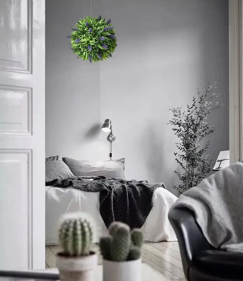 Bulk Lavender Flower Greenery Topiary Ball Plant for Indoor/Outdoor Wedding Party Wholesale