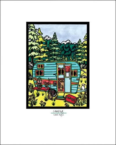 Camping - Simple Giclee Print