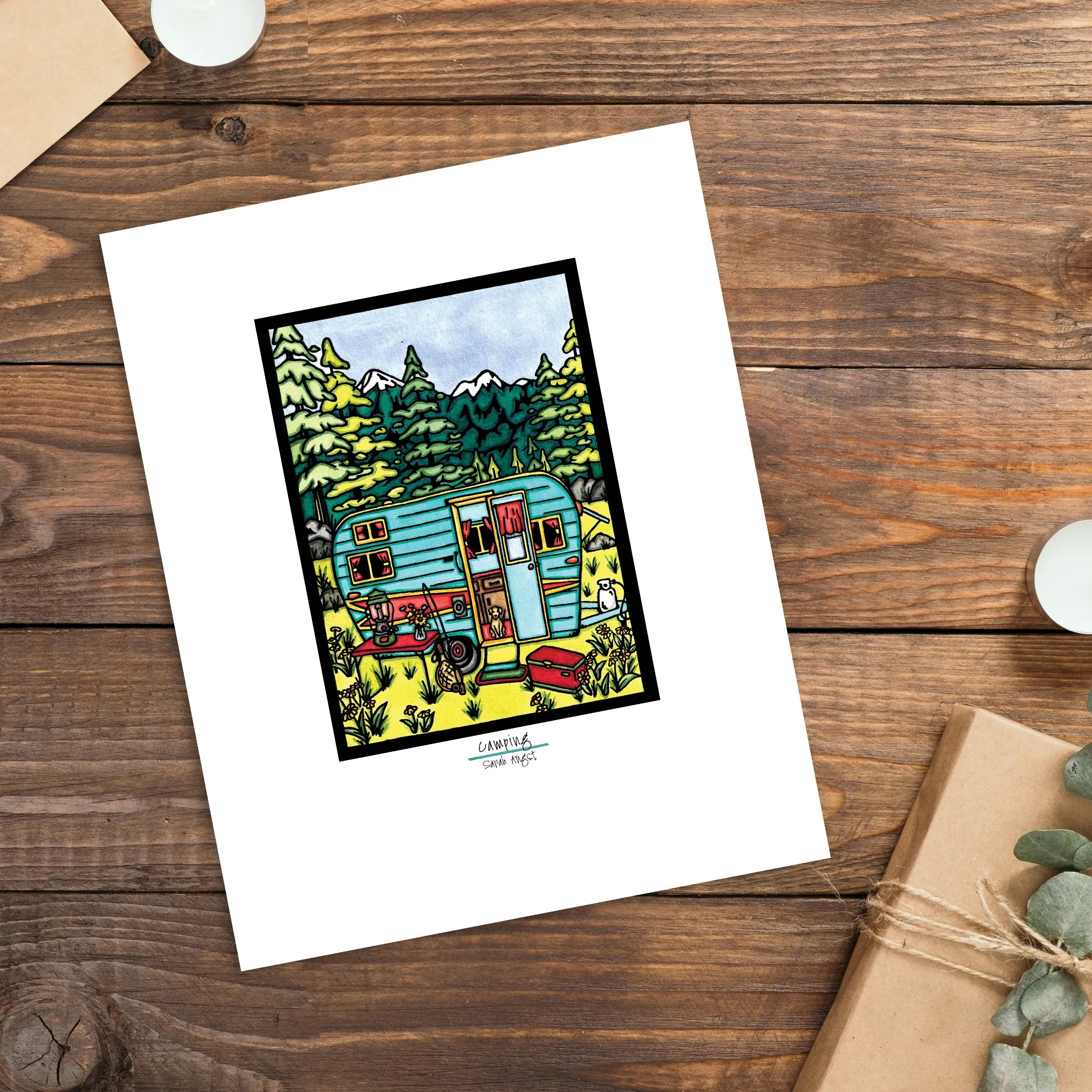 Camping - Simple Giclee Print