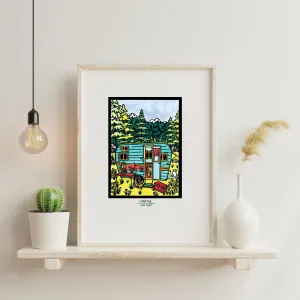 Camping - Simple Giclee Print