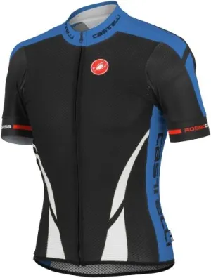 Castelli Climber's Jersey Full Zip Black White Drive Blue