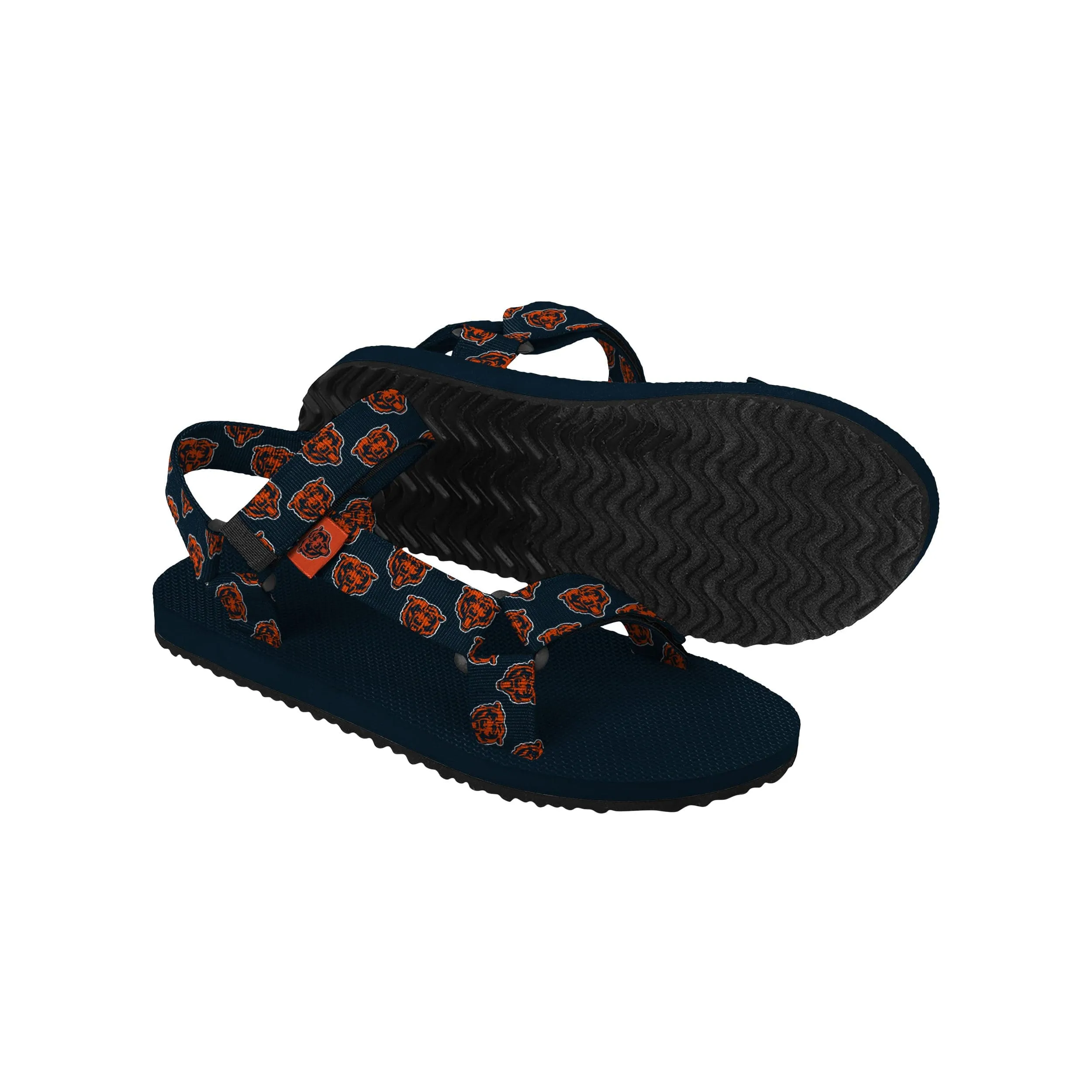 Chicago Bears NFL Womens Repeat Logo Strap Sandal