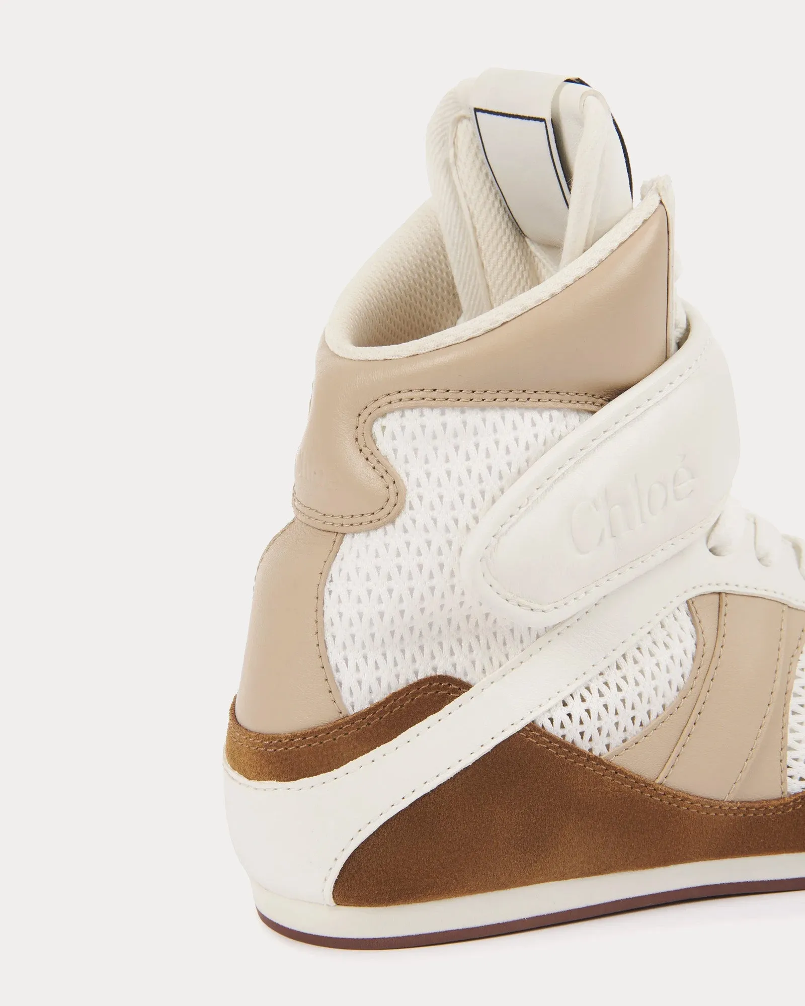 Chloé Kick Natural Brown High Top Sneakers